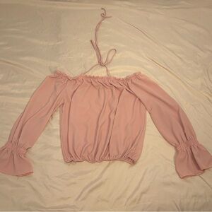 Fashion Nova Blush Off-Shoulder Blouse Size M